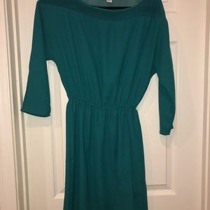 Teal, Forever 21 mini dress
